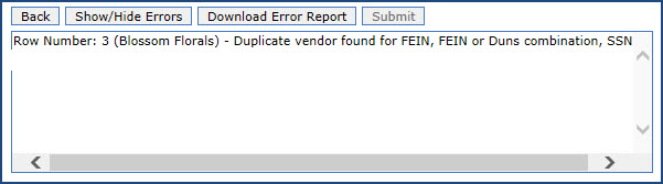 Show/Hide Errors